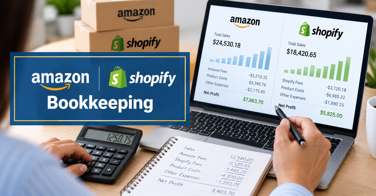Amazon & Shopify Bookkeeping: Track Your Real Profit Margin