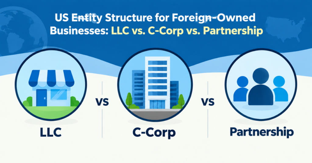 US Entity Structure for Foreign Owners: LLC vs. C-Corp