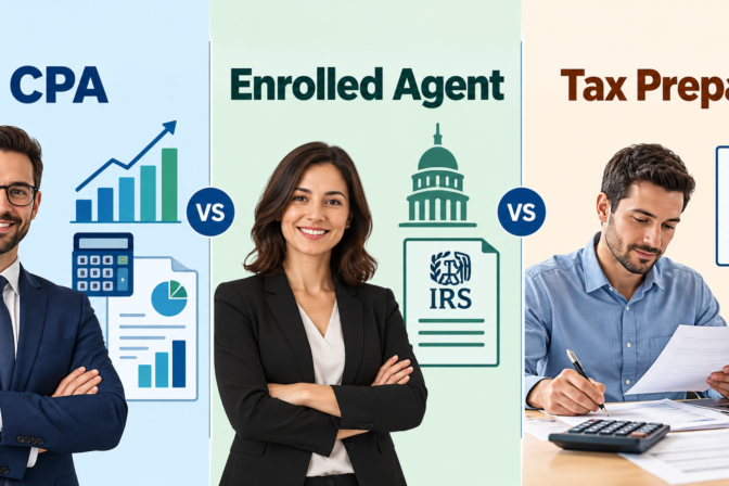CPA vs. Enrolled Agent vs. Tax Preparer: What’s the Difference?