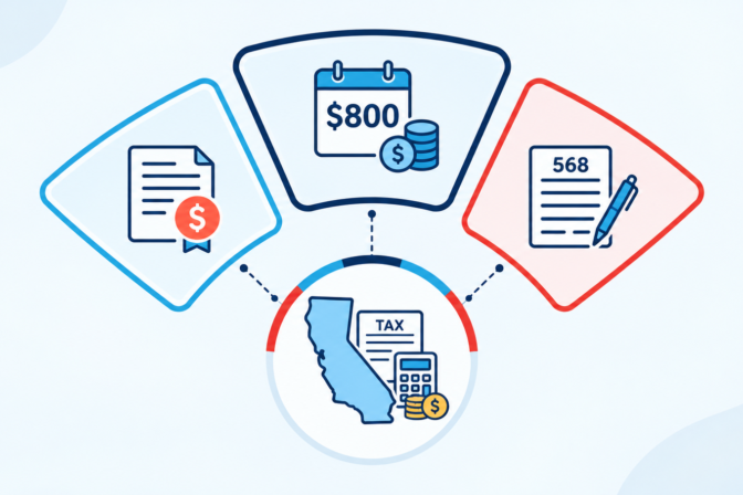 California LLC $800 Tax, LLC Fee & Form 568 (2026 Guide)