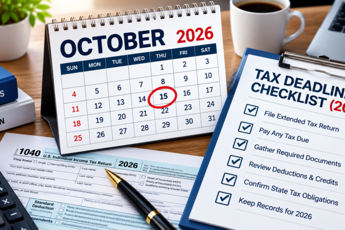 October 15 Extended Tax Deadline Checklist (2026